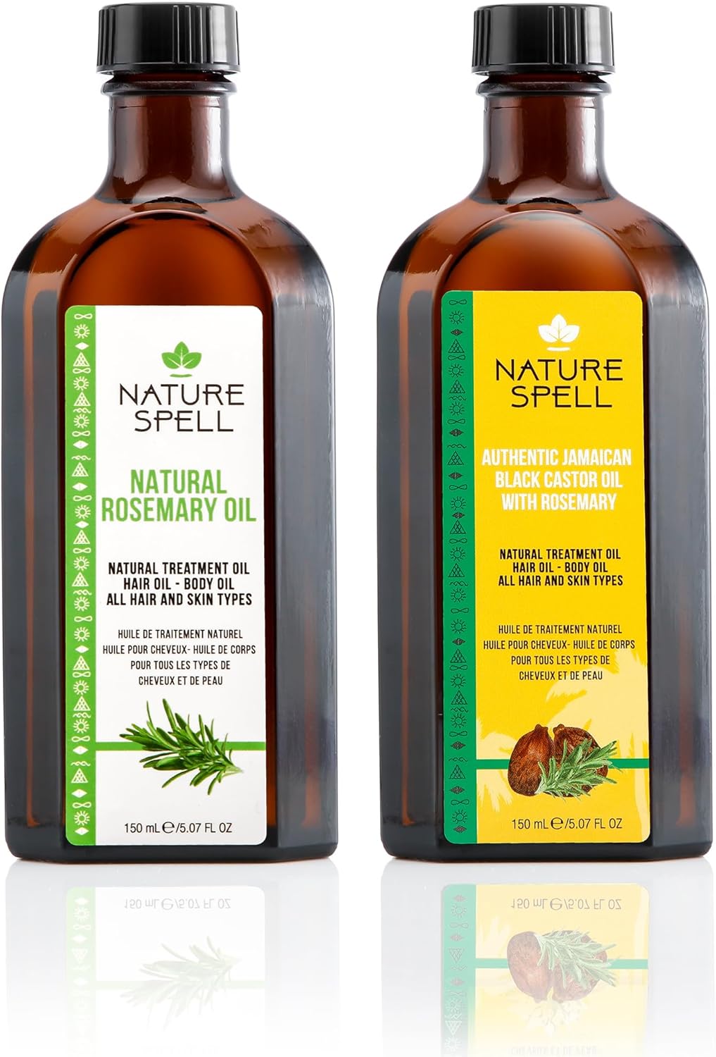 Nature Spell Rosemary Oil For Hair Growth Duo 150ml x 2, Treats Dry & Damaged Ha...