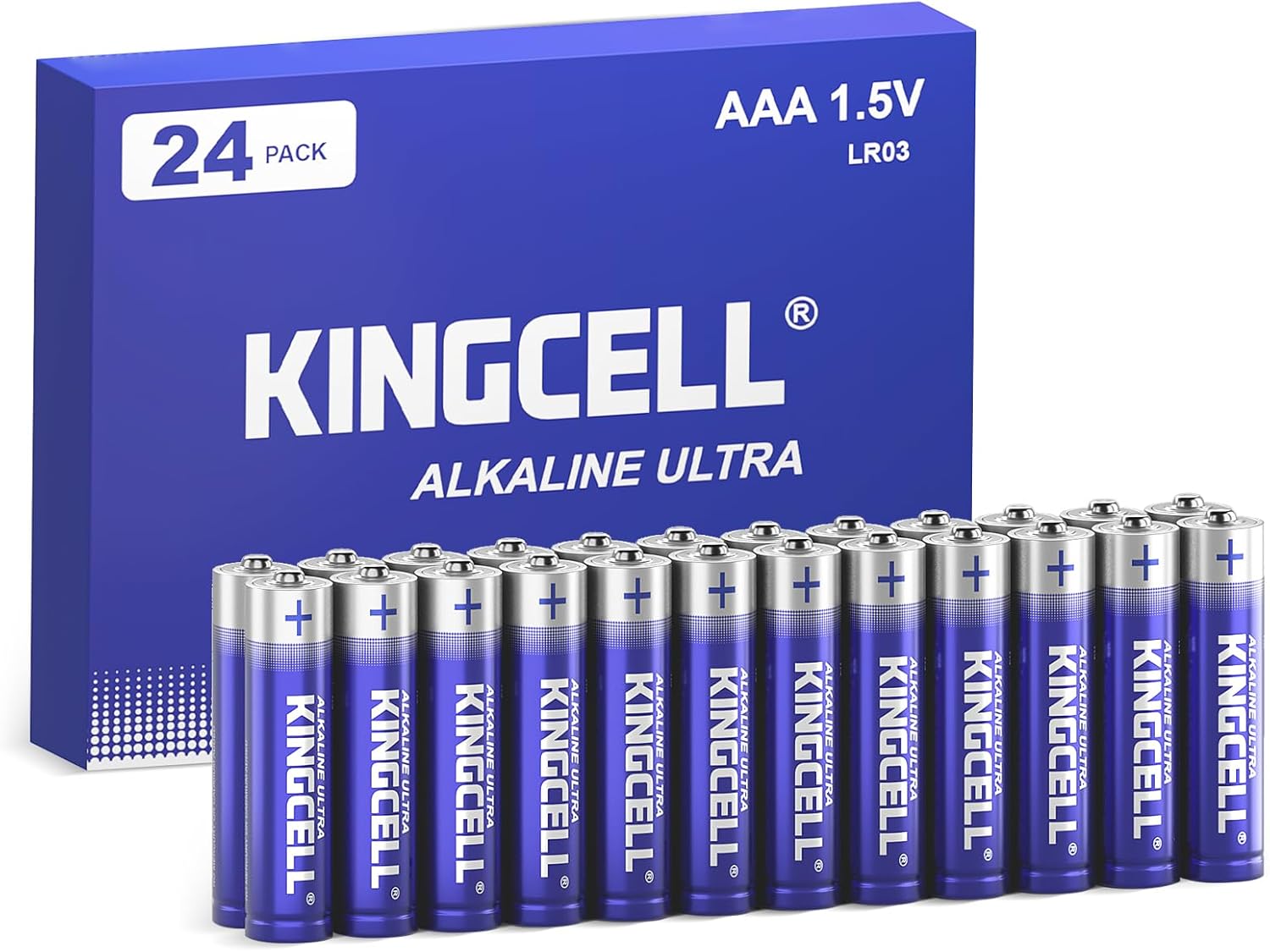 KINGCELL AAA Batteries 24 Pack, Alkaline Triple AAA Batteries High-Performance A...
