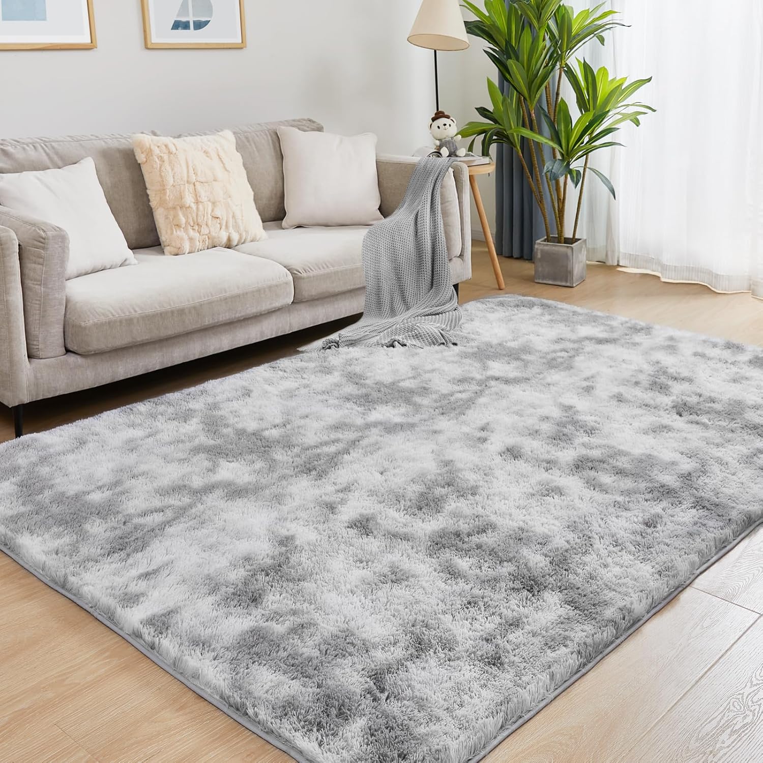 8x10 Area Rugs for Living Room, Ultra Soft Fluffy Rugs for Bedroom, Anti-Skid Hi...