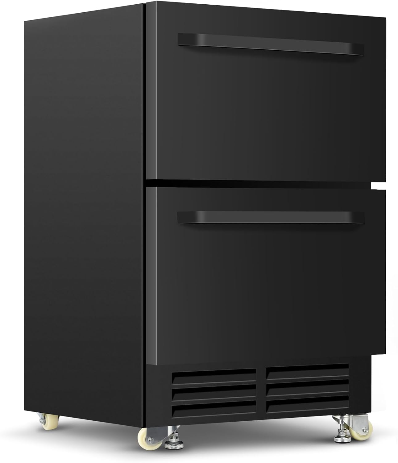 24 Inch Under Counter Dual Drawer Beverage Fridge, Weather Proof Outdoor Beverag...