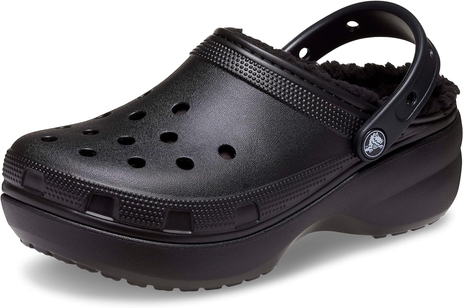 Crocs Women's Classic Lined Platform Clog 9 Black
