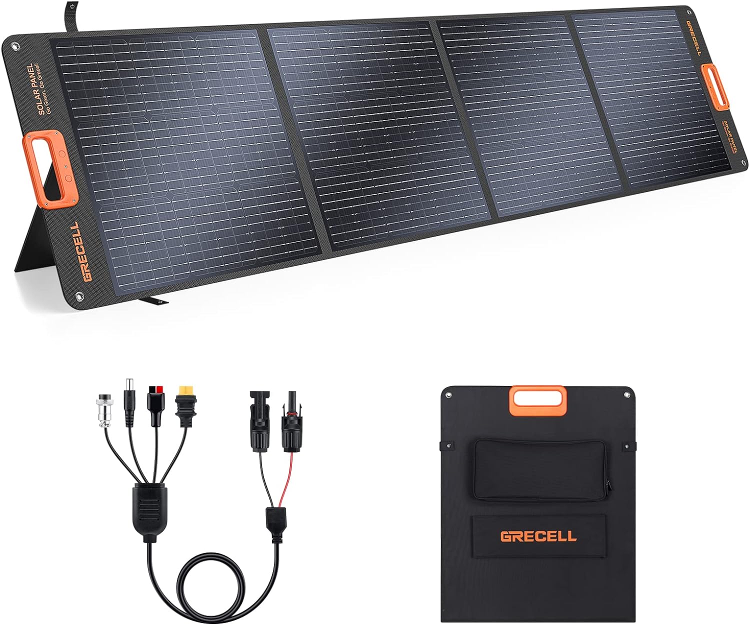 GRECELL 200W Portable Solar Panel for Power Station, Foldable Solar Charger w/ 4...