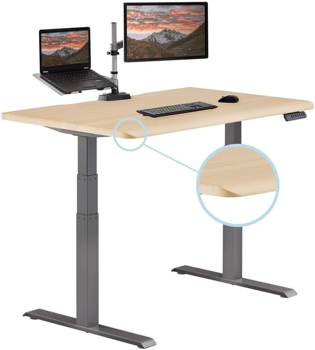 Vari ComfortEdge Electric Height Adjustable Standing Desk - 48x30 Varidesk Sit-S...