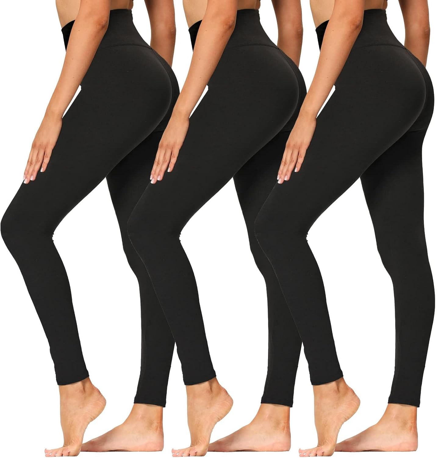 High Waisted Leggings for Women - Soft Athletic Tummy Control Pants for Running...