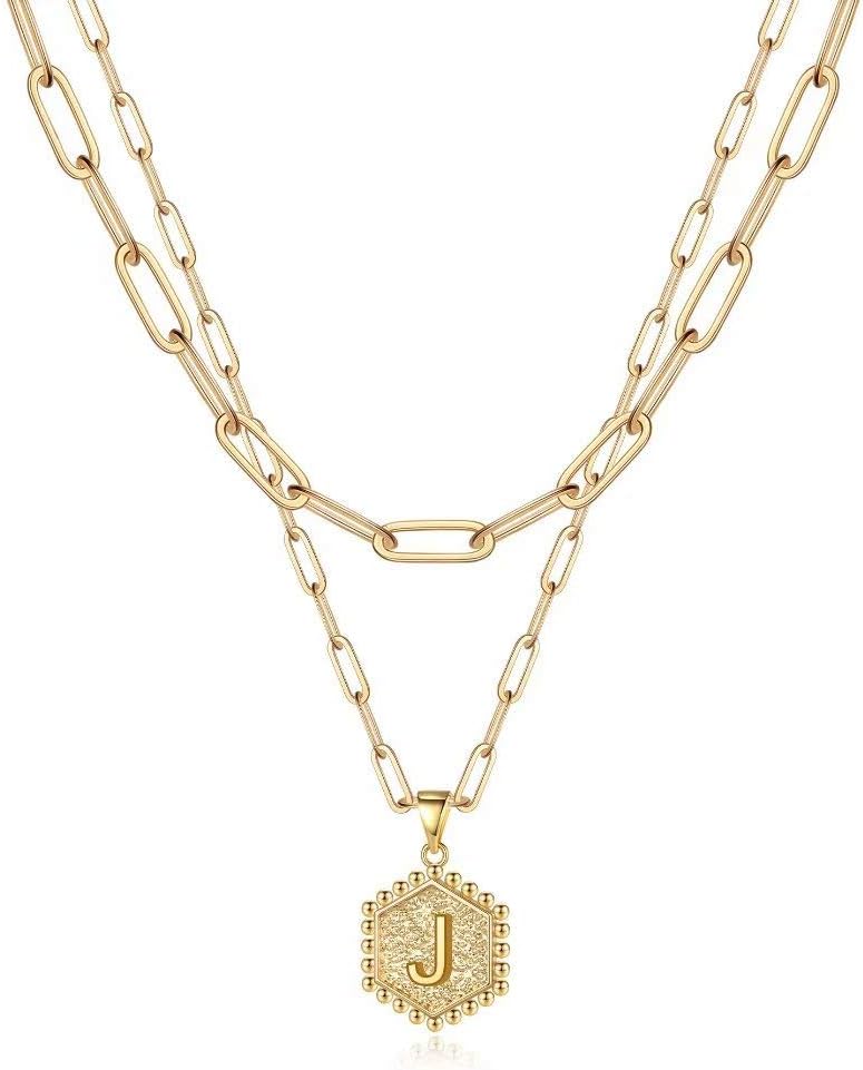 M MOOHAM Dainty Gold Necklace for Women - 14K Solid Gold Over Layering Necklaces...