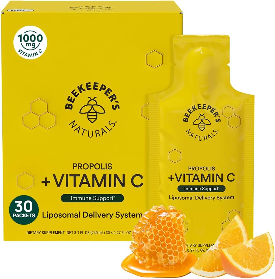 Beekeeper's Naturals Propolis Liposomal with Vitamin C Effective Bio-Available I...