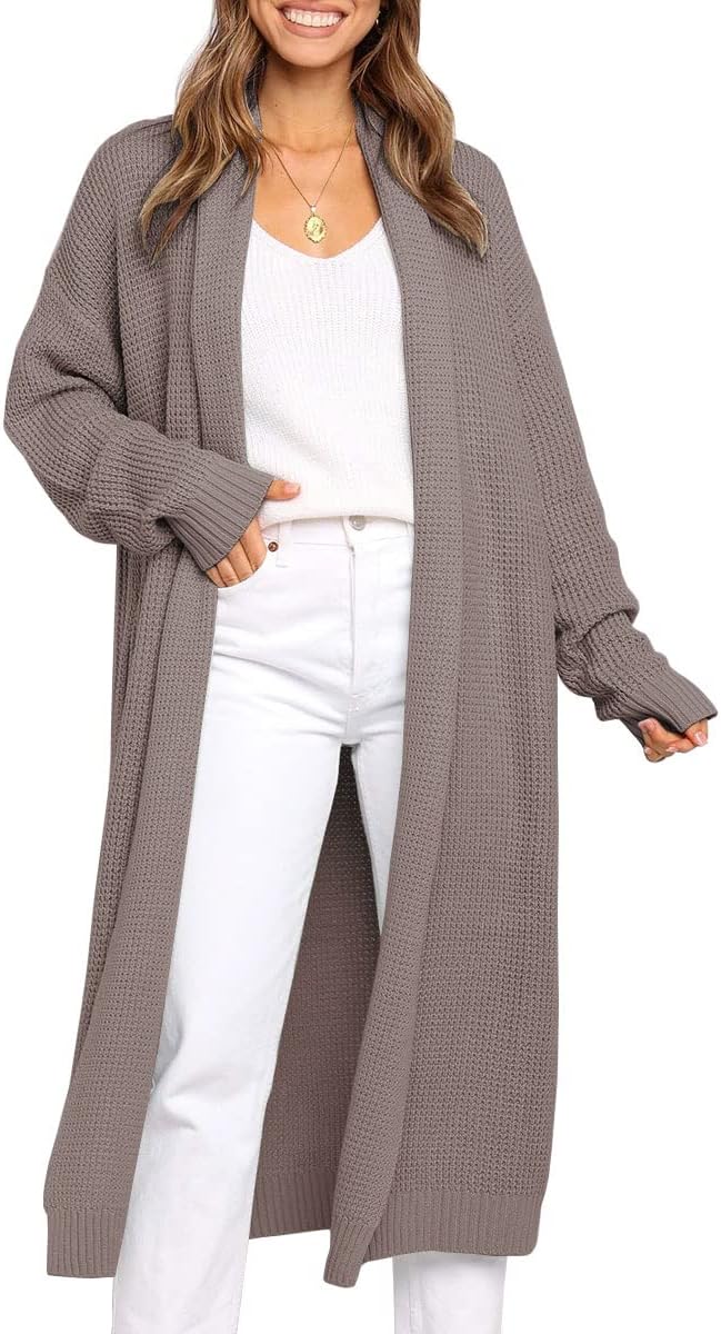 LILLUSORY Long Cardigan Sweaters for Women Fall Trendy Oversized Open Front Wint...