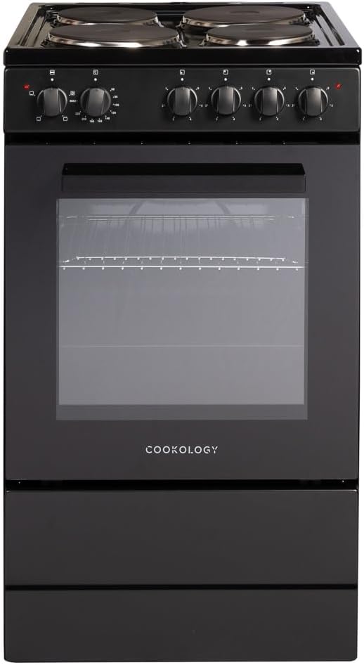 Cookology CFSPSC501BK 50cm 62L Capacity Single Cavity Freestanding Electric Cook...