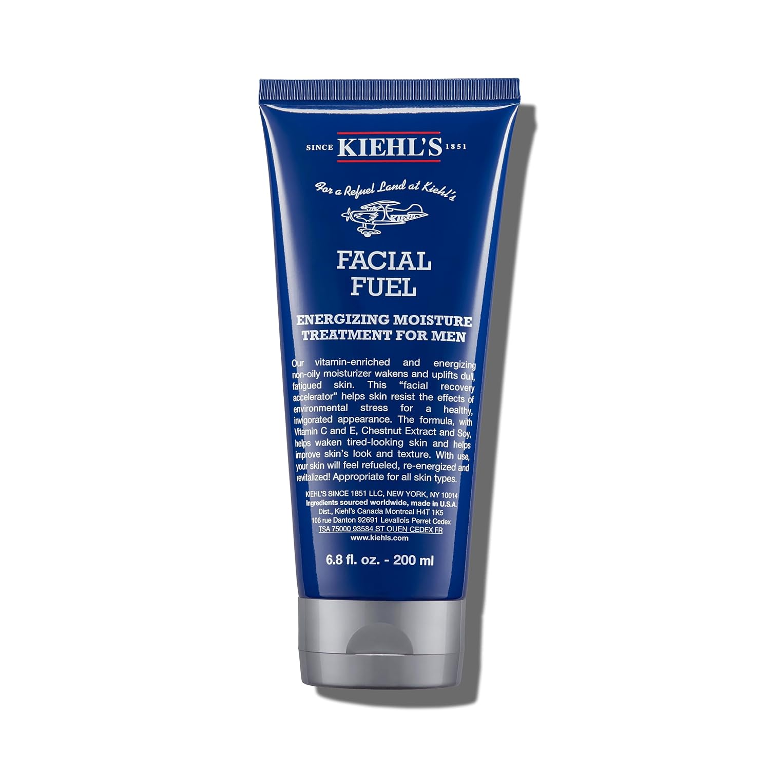Kiehl's Facial Fuel Moisturizer, Men's Face Cream, with Vitamin C and Caffeine t...