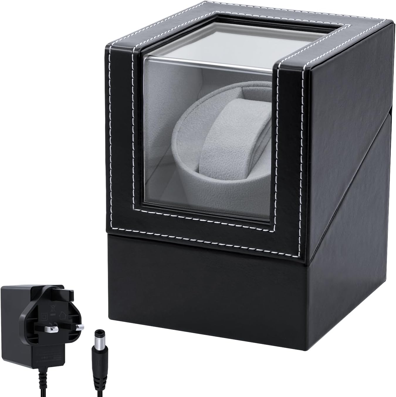 Mcbazel Automatic Watch Winder Box PU Quad Single Automatic Watch Display Storag...