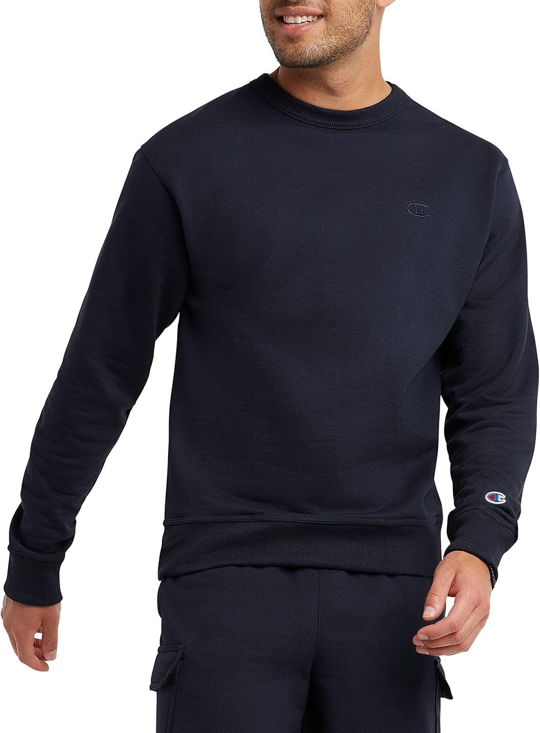 Champion Men's Crewneck, Powerblend Fleece Sweatshirt, Crewneck Sweatshirts (Reg...