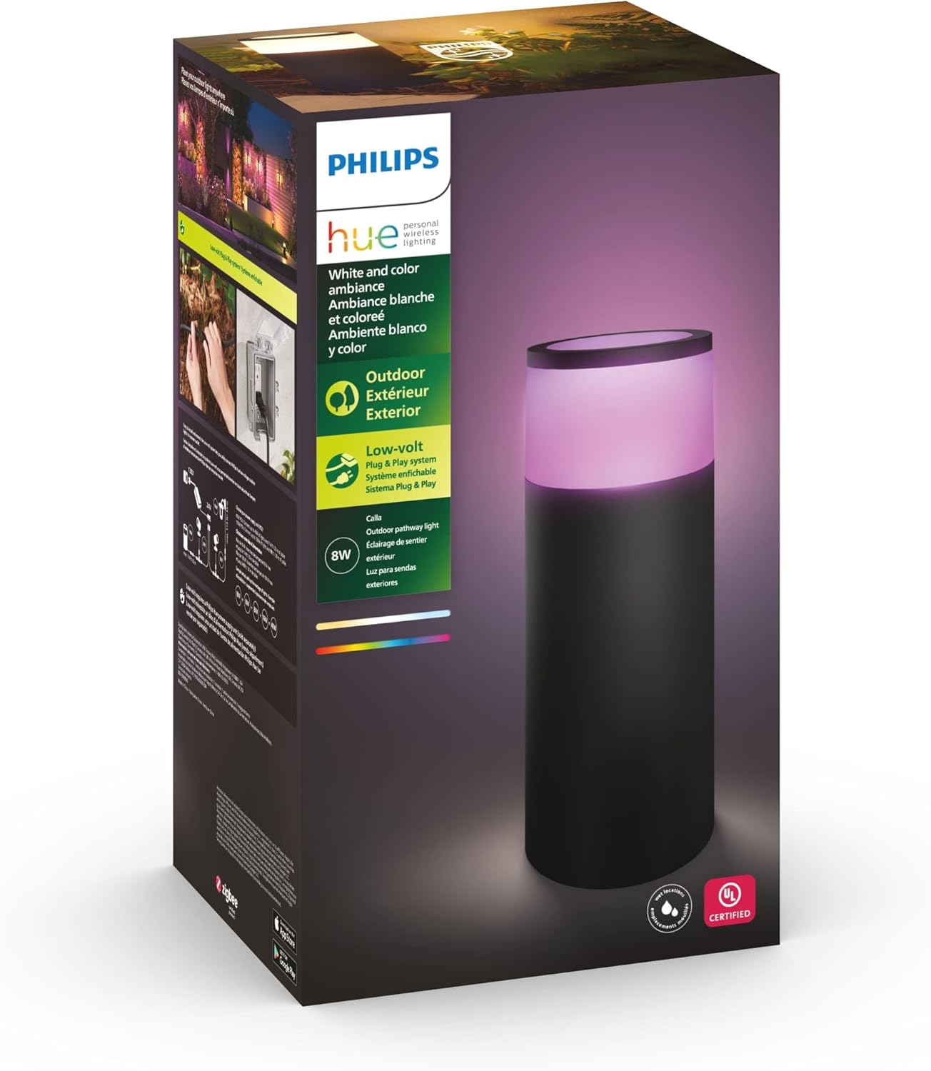 Philips Hue Calla Outdoor Smart Pathway Light - White & Color Ambiance LED Walkw...