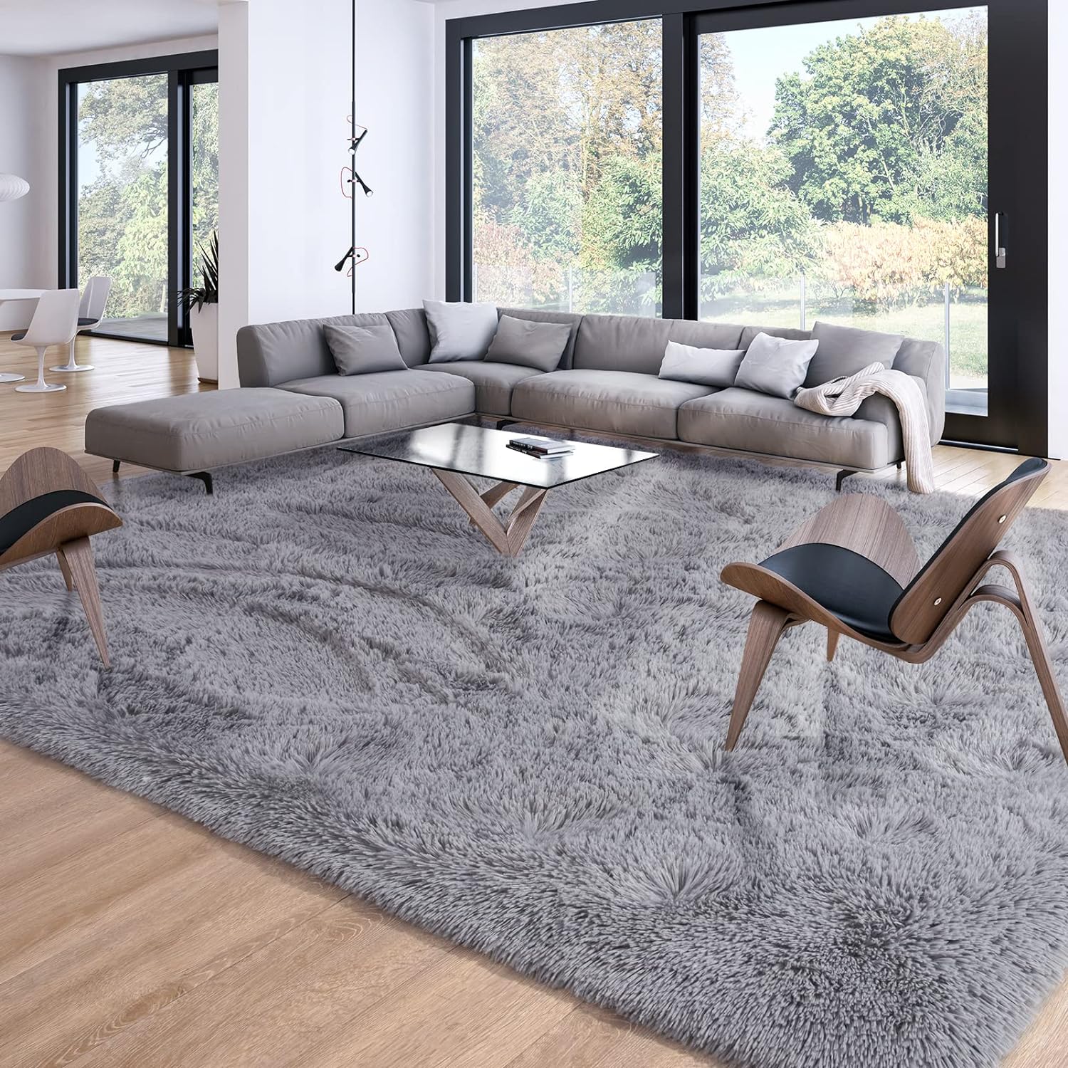 Merelax Soft Modern Indoor Large Shaggy Rug for Livingroom Bedroom Dorm Kids Roo...