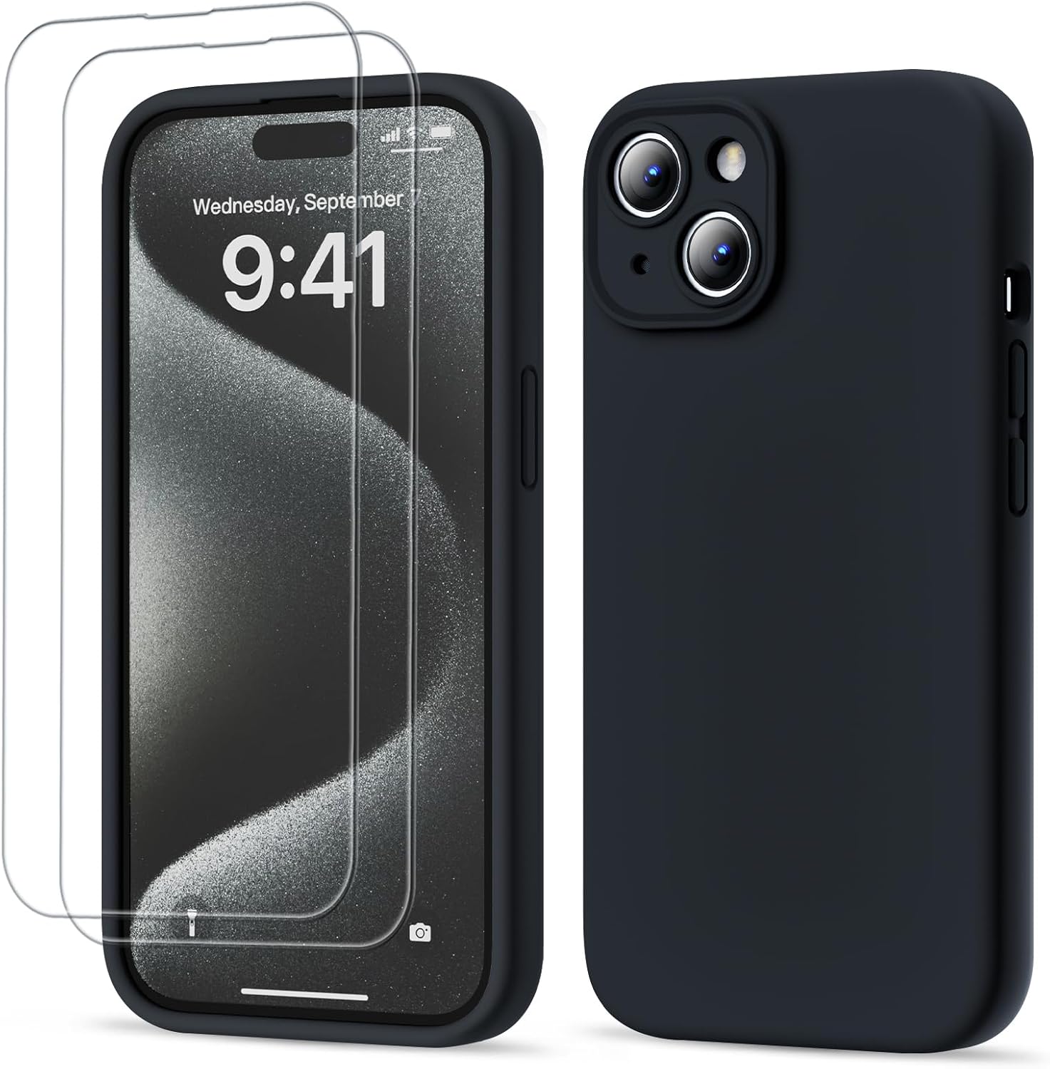 GOODVISH 3 in 1 Designed for iPhone 15 Case Premium Silicone 6.1" (2023)| Upgrad...