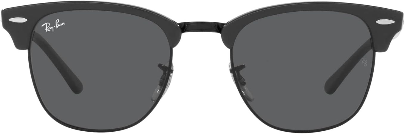 Ray-Ban RB3016 Clubmaster Square Sunglasses Grey on Black/Dark Grey 55 Millimete...