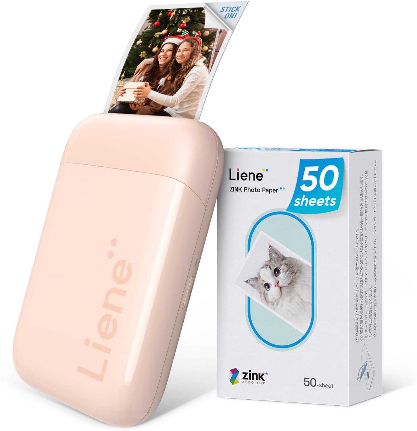Liene Photo Printer, 2x3 Mini Instant Portable Color Mono Picture Printer w/ 50...