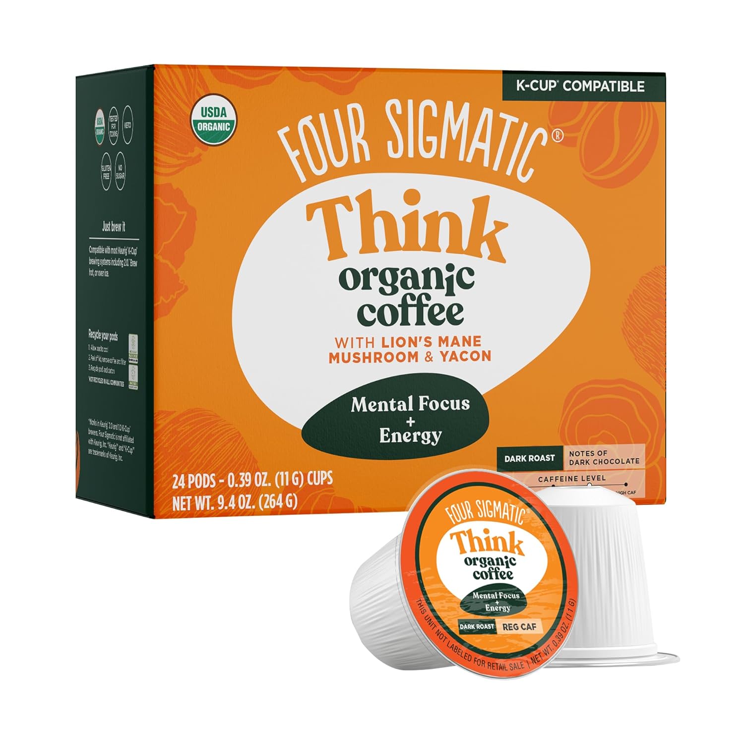 Four Sigmatic Mushroom Coffee K-Cups | Organic and...