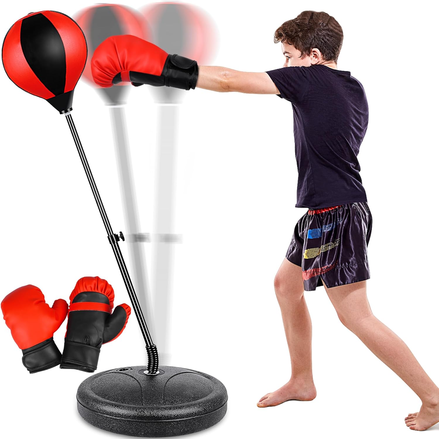 Punching Bag for Ages 3 4 5 6 7 8+ Years Old Kids, Boxing Bag Set Toy with Boxin...