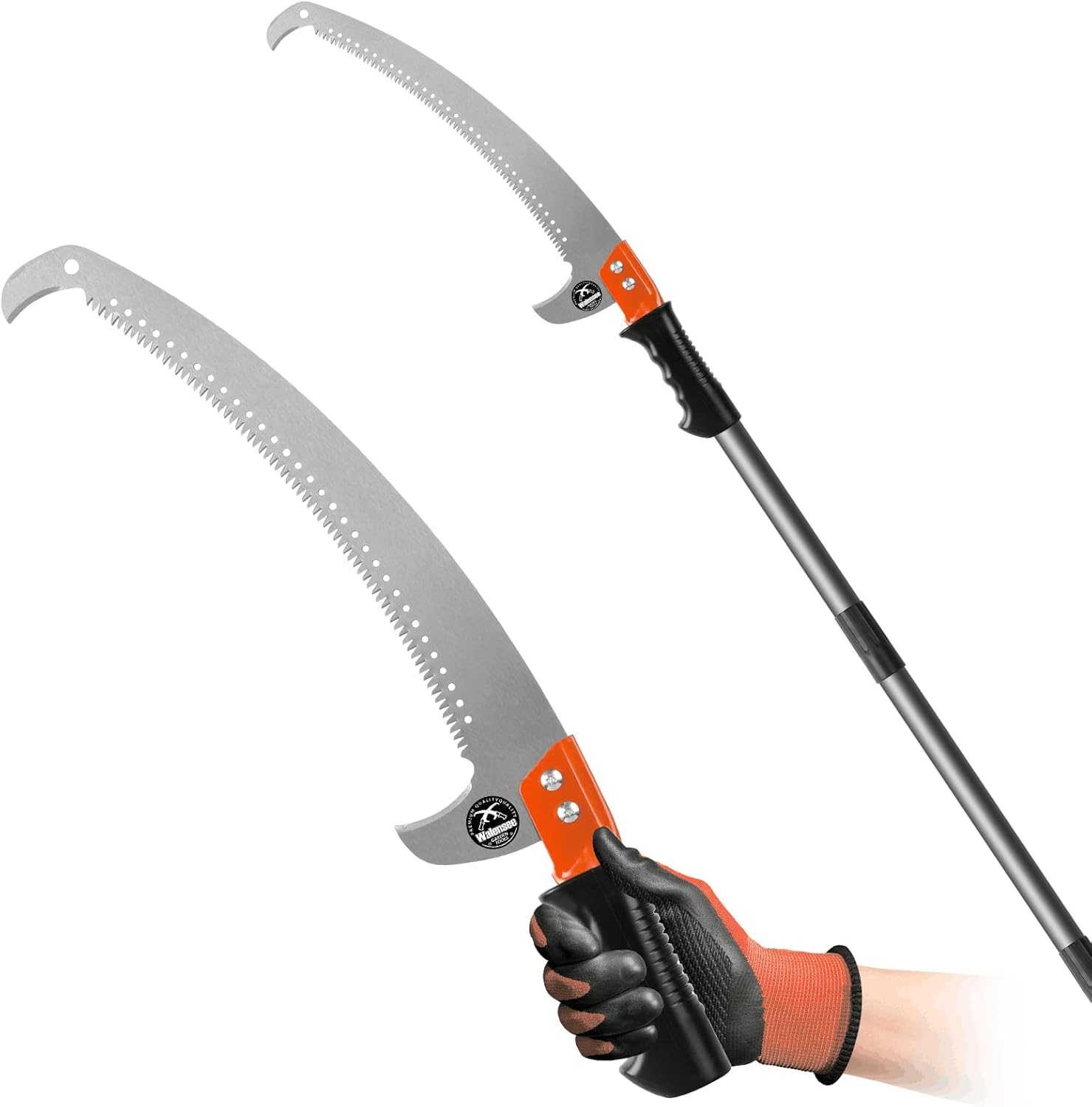 Walensee Pole Saws for Tree Trimming 426cm Lightweight Manual Stainless Steel Ex...