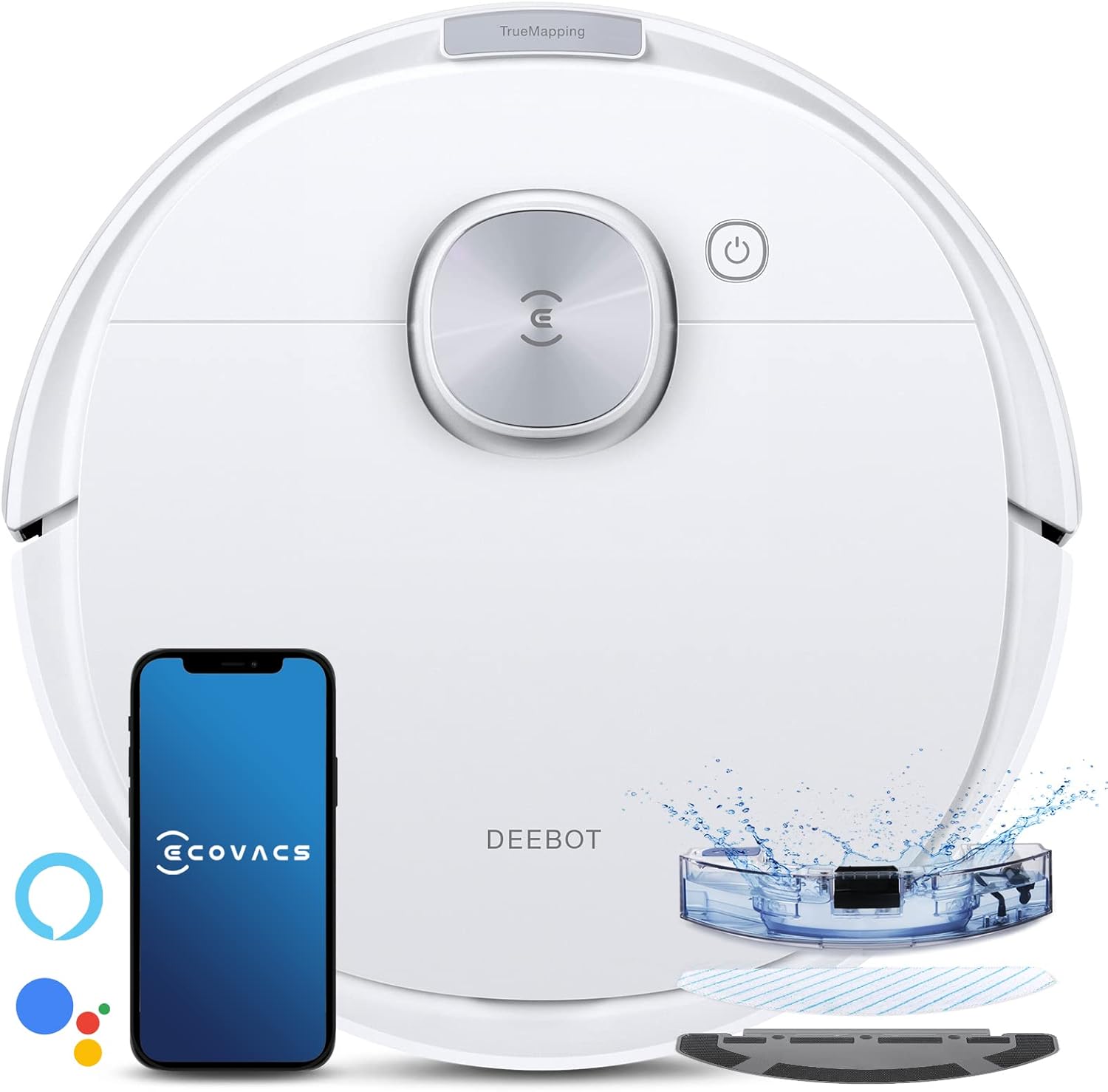 ECOVACS DEEBOT N10 Robot Vacuum Cleaner with Mop 4300Pa (300 min, 4300 sqft, Tru...