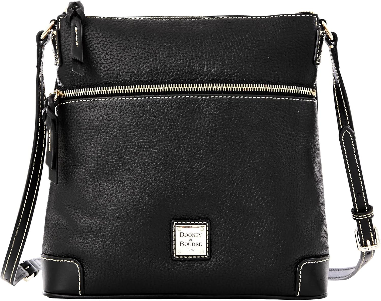 Dooney & Bourke Women's Crossbody in Pebble Grain Leather, Large Handbag with Ad...