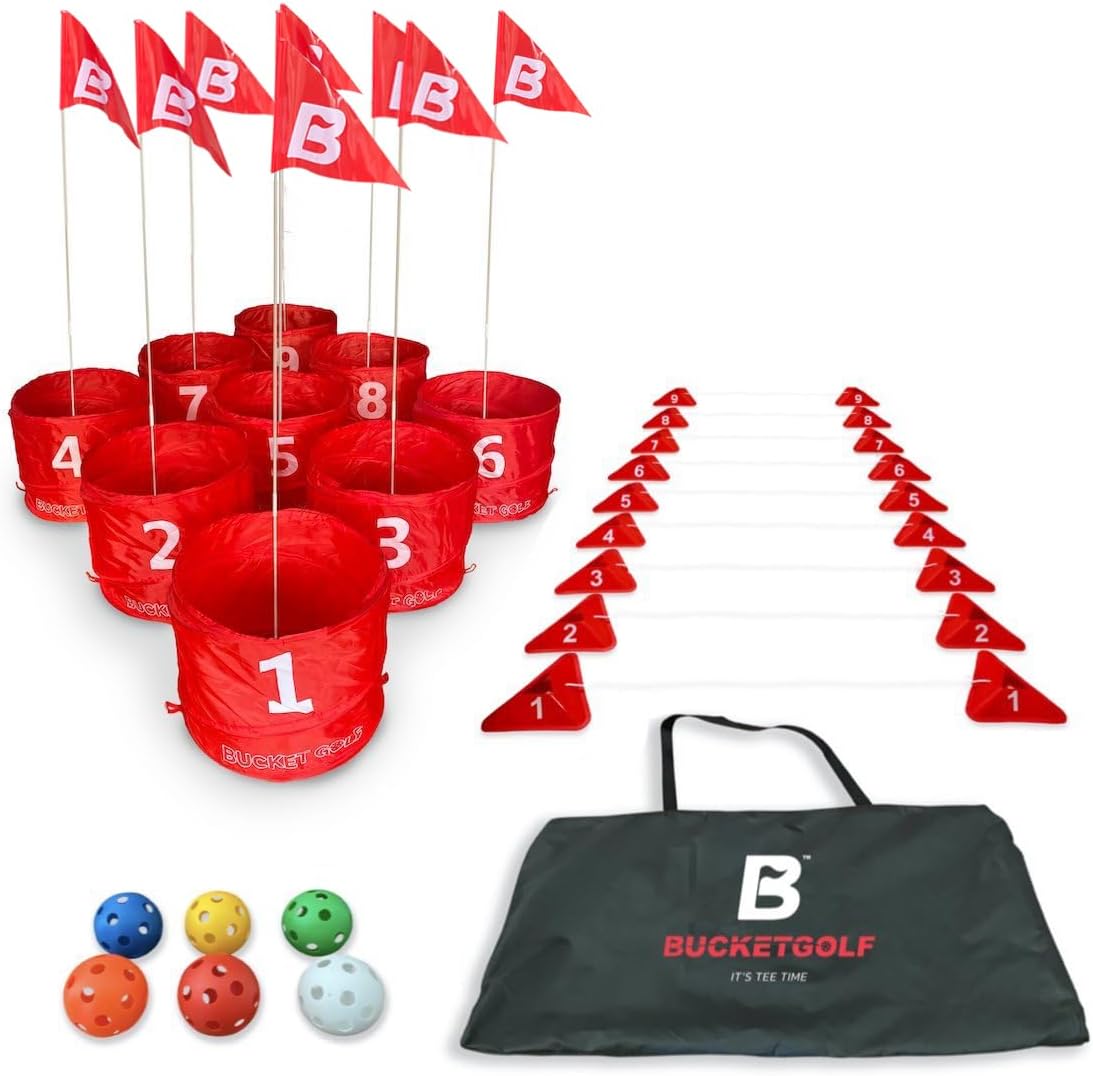 bucketgolf Game Pro The Ultimate Backyard Golf Game for Family, Adults and Kids...