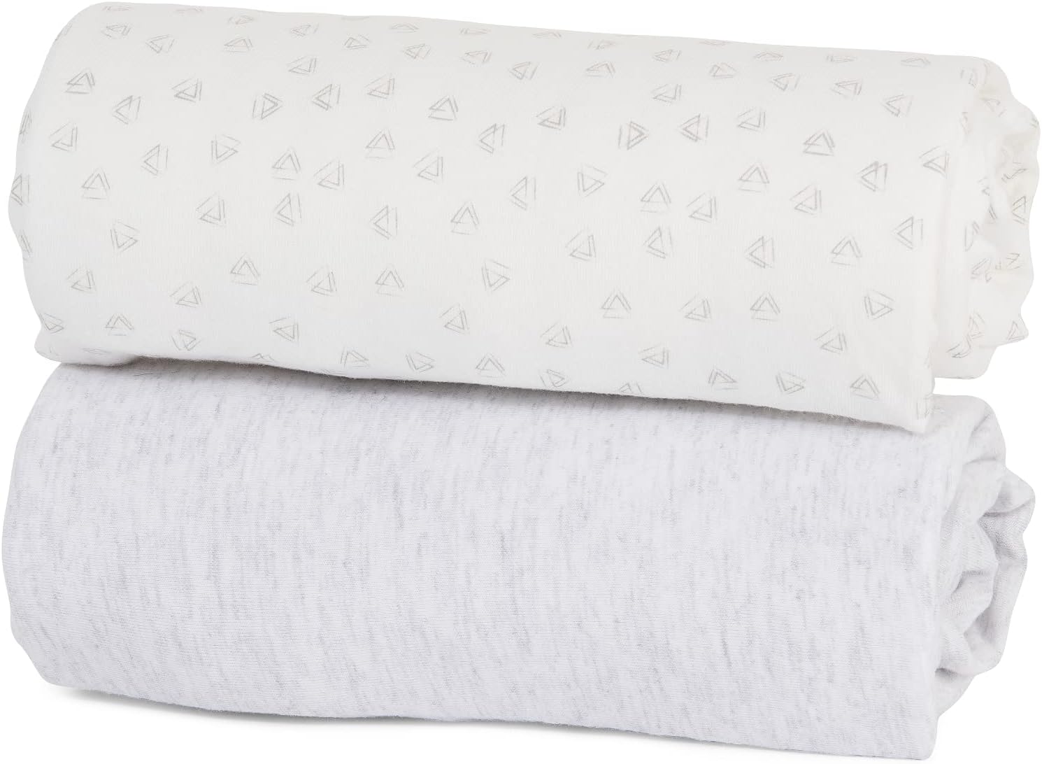 Tutti Bambini CoZee Crib Fitted Sheets (2 Pack) - Grey/Cloud 100% Cotton Sheets...
