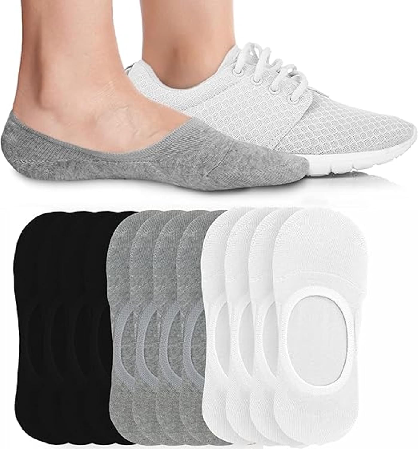 Eedor No Show Socks Womens Invisible Liner, Non Slip & Low Cut, Casual & Formal...