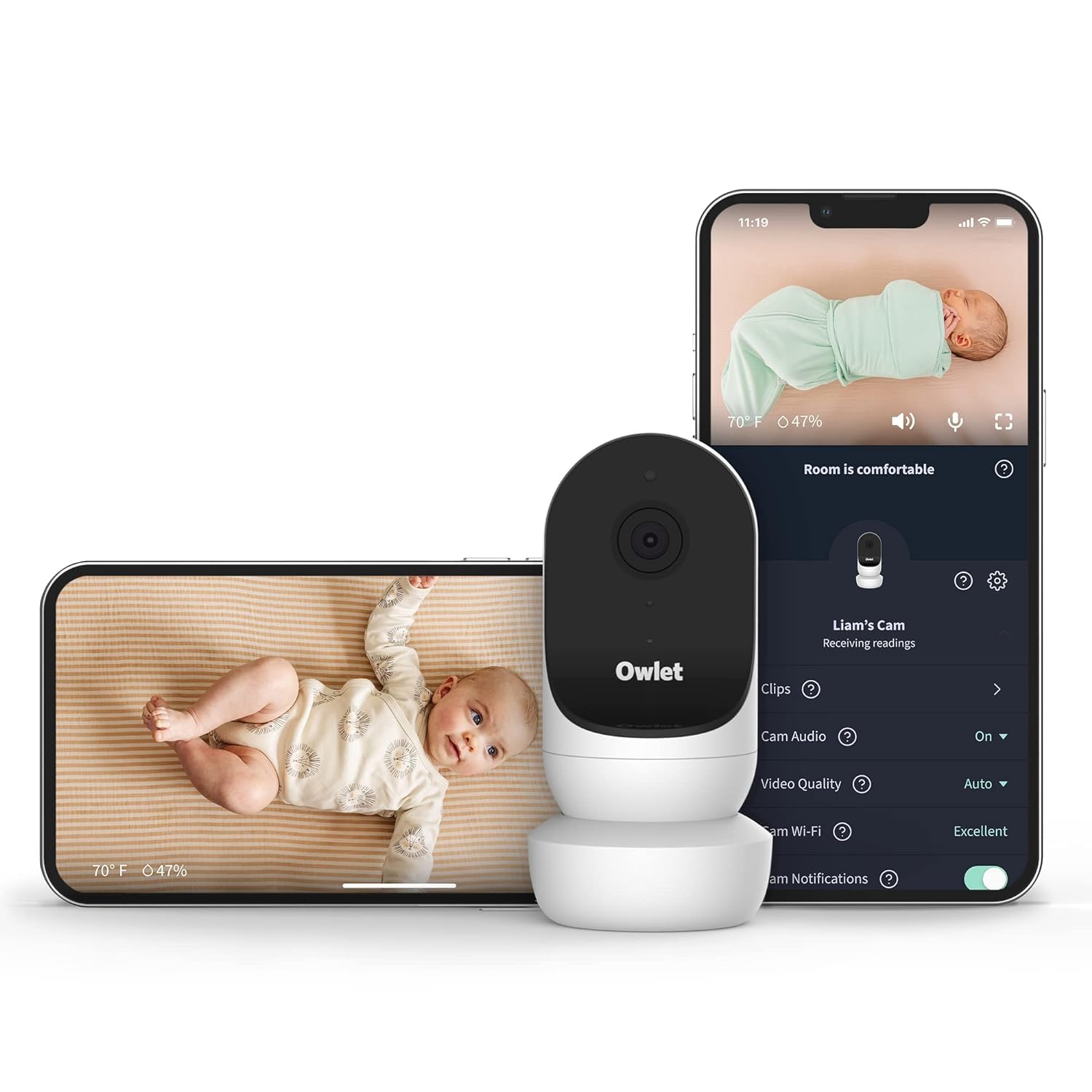 Owlet Cam Smart Video Baby Monitor with Video Camera and Audio - Secure WiFi, 10...