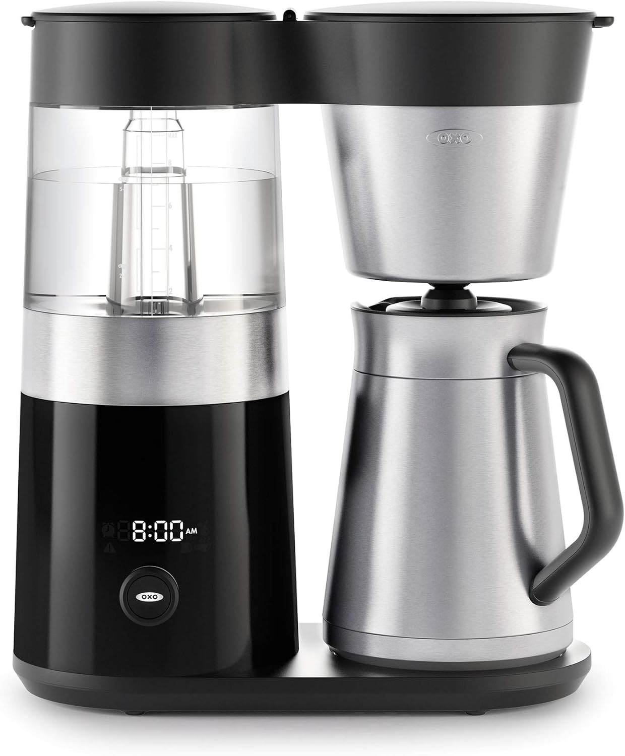 OXO Brew 9 Cup Stainless Steel Coffee Maker,Silver, Black 9 Cup Coffee Maker