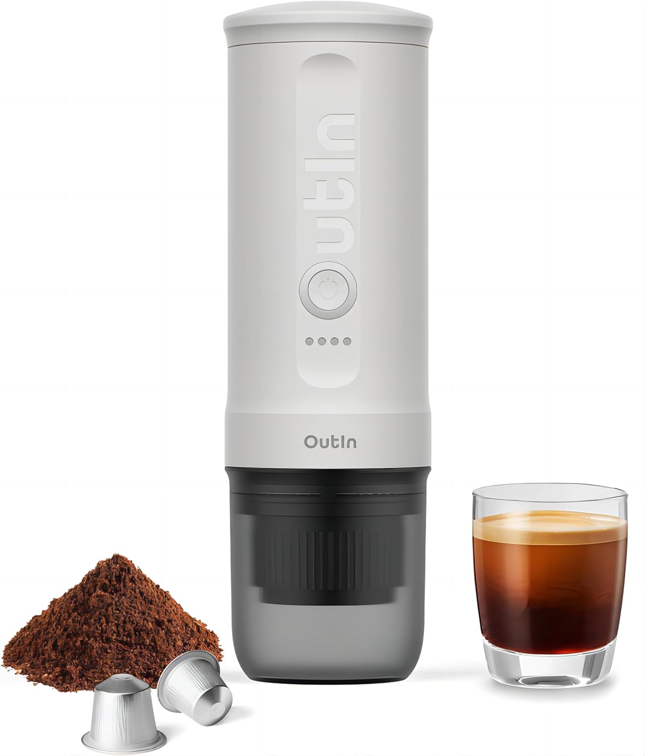 Outin Nano Portable Electric Espresso Machine, Travel Coffee Maker for Camping,...