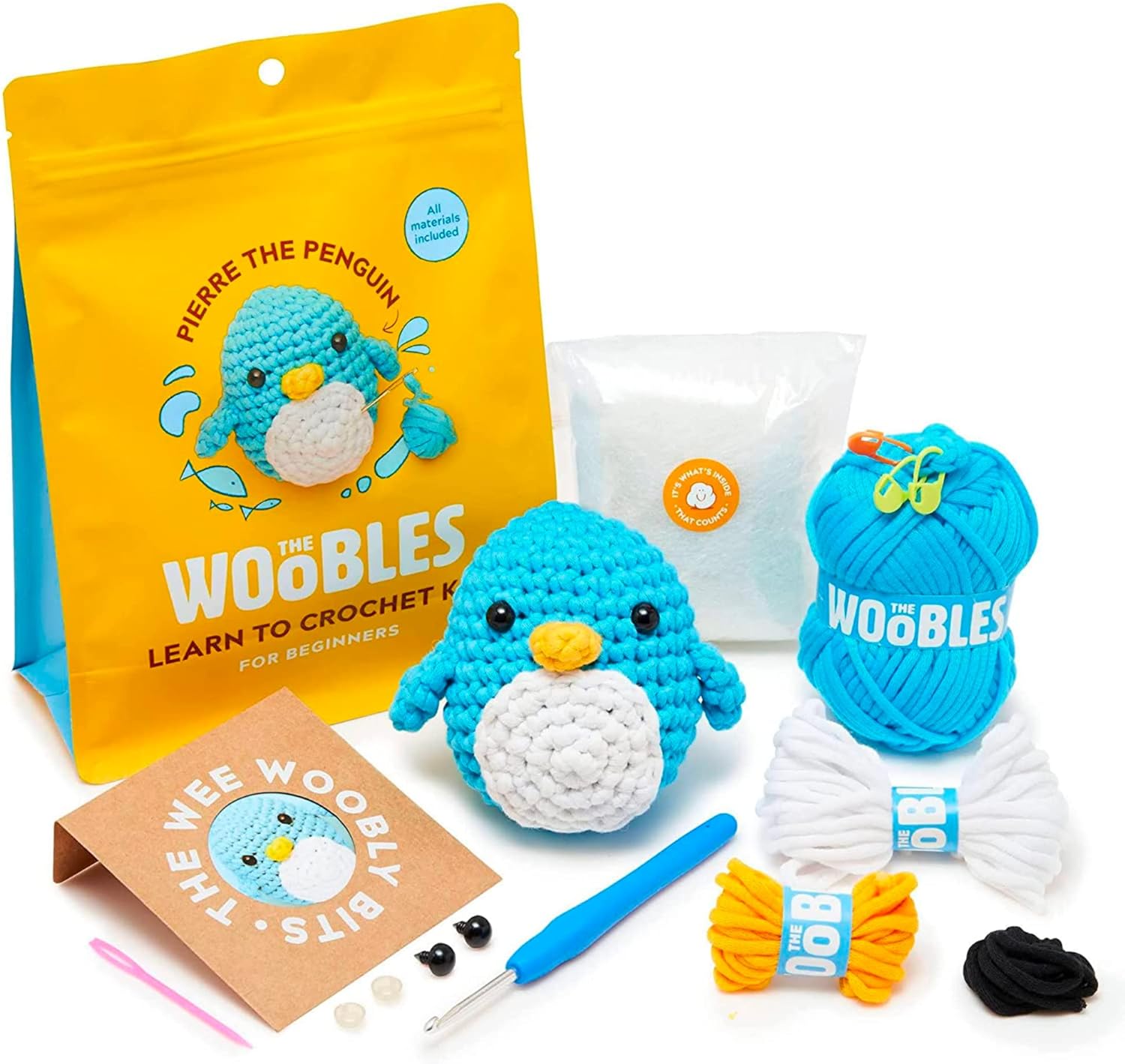 The Woobles Beginners Crochet Kit with Easy Peasy Yarn as seen on Shark Tank - w...