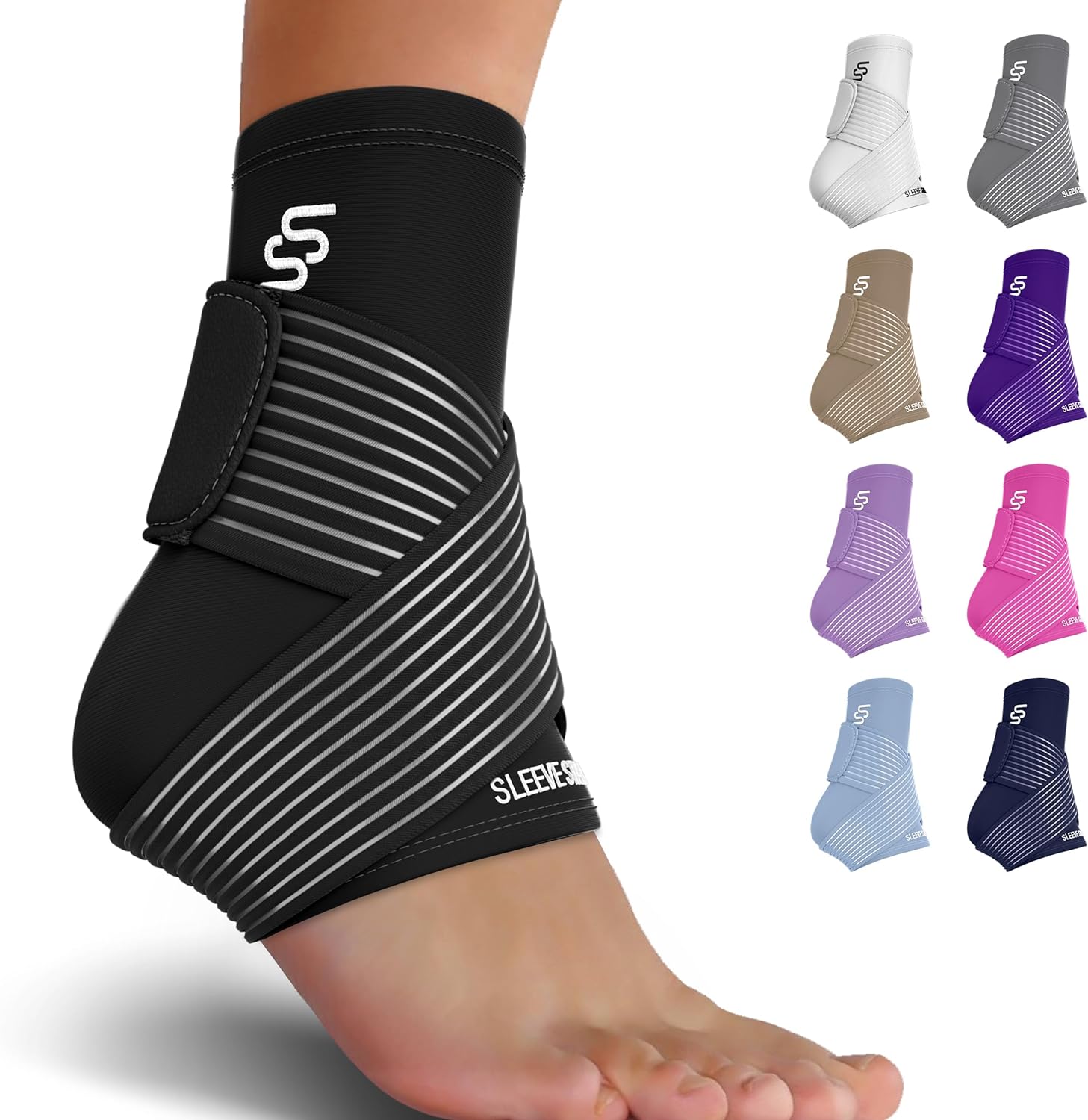 Sleeve Stars Ankle Brace for Sprained Ankle, Plantar Fasciitis Relief Ankle Supp...