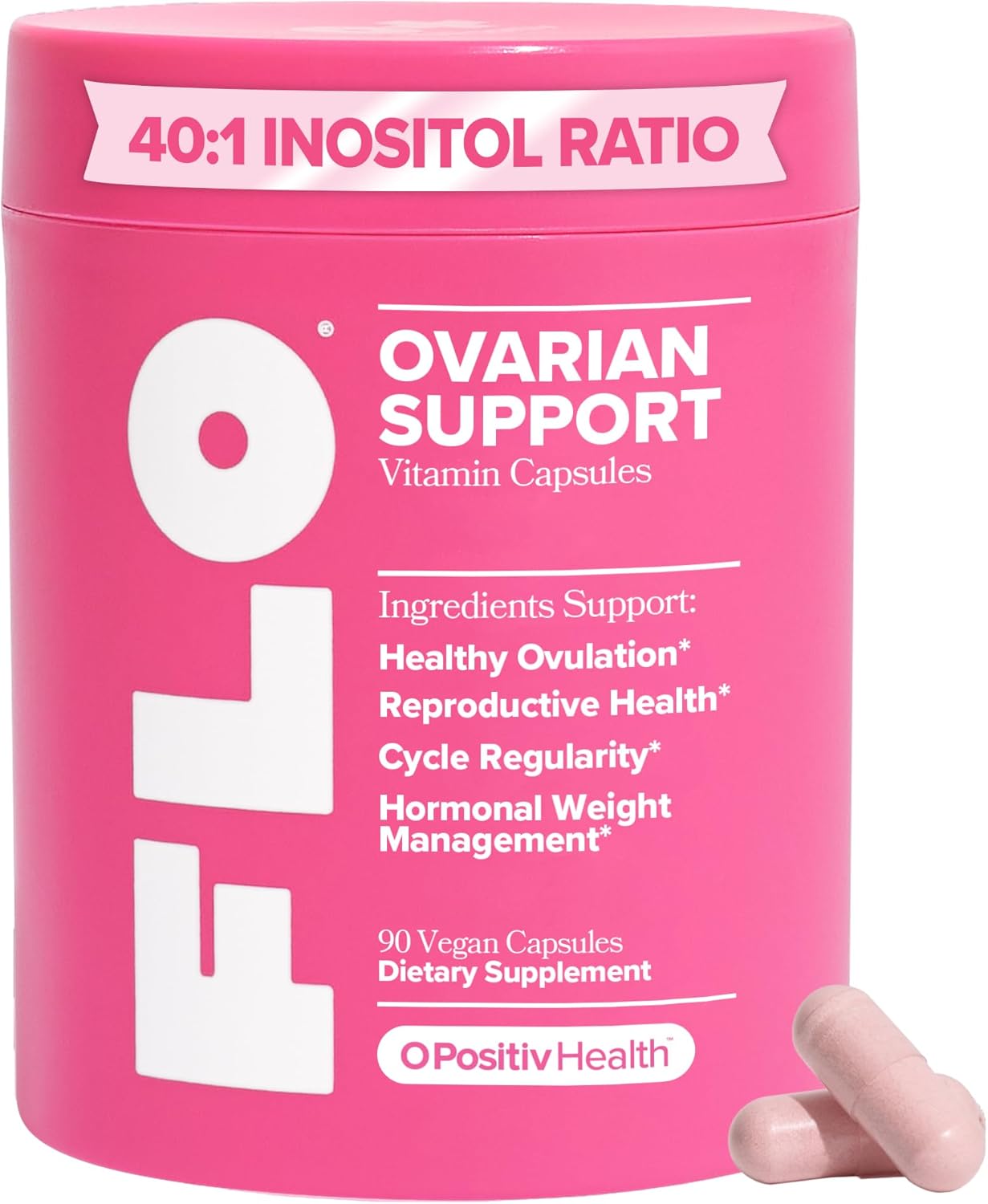 FLO Ovarian Health Support - Hormone Balance for Women, Inositol Supplement with...