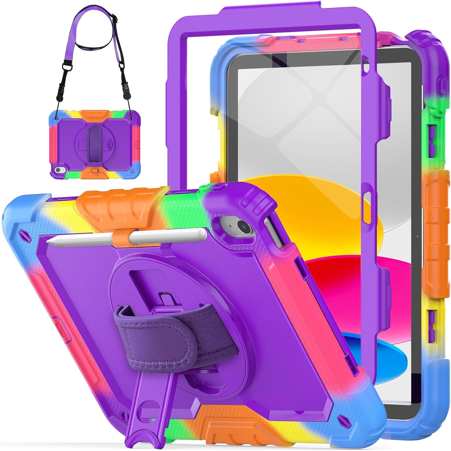 SEYMCY Kids Case for iPad 10th Generation 10.9 inch 2022, Shockproof Case with S...