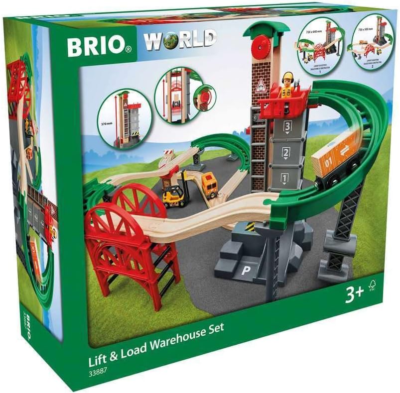 BRIO World Railway Lift & Load Warehouse Set for Children Age 3 Years Up - Woode...