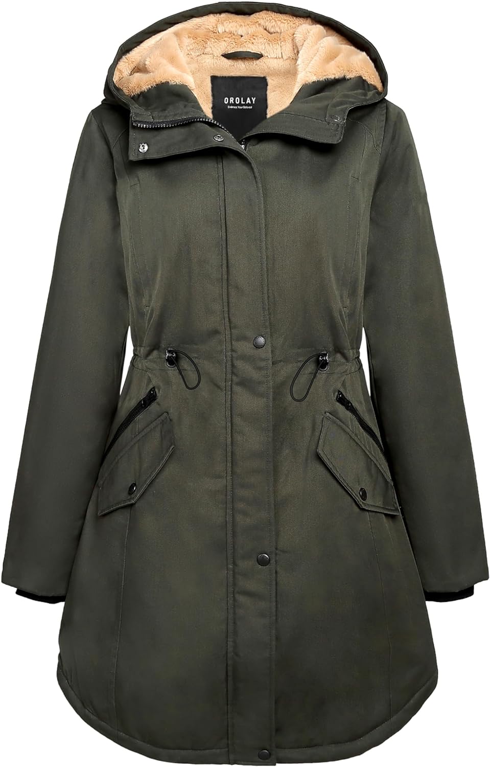 Orolay Women's Thicken Fleece Lined Parka Winter Coat Hooded Jacket with Pockets...