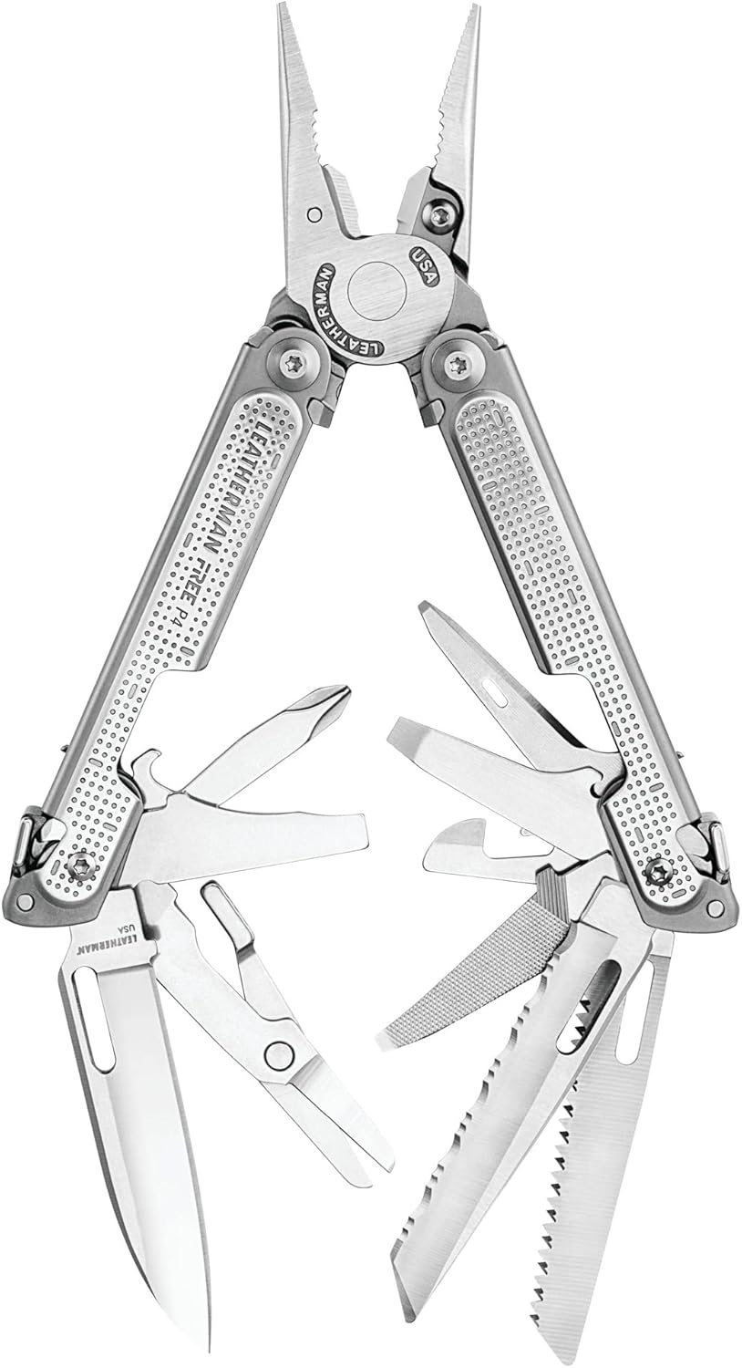 LEATHERMAN, FREE P4 Multitool with Magnetic Locking, One Size Hand Accessible To...