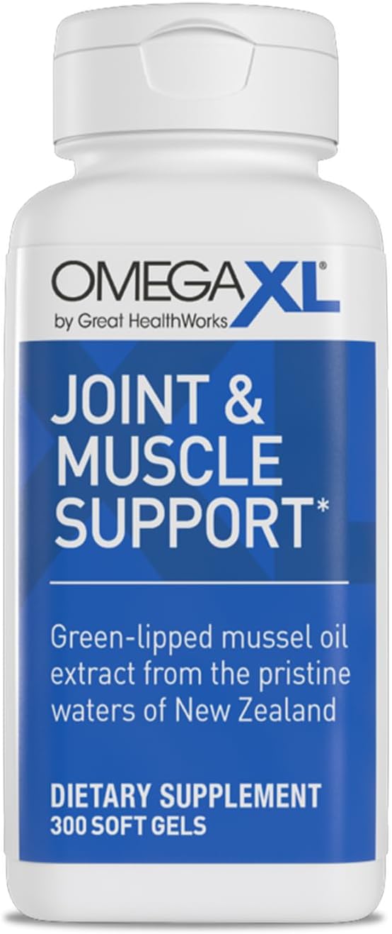 OmegaXL Joint Support Supplement - Natural Muscle Support, Green Lipped Mussel O...
