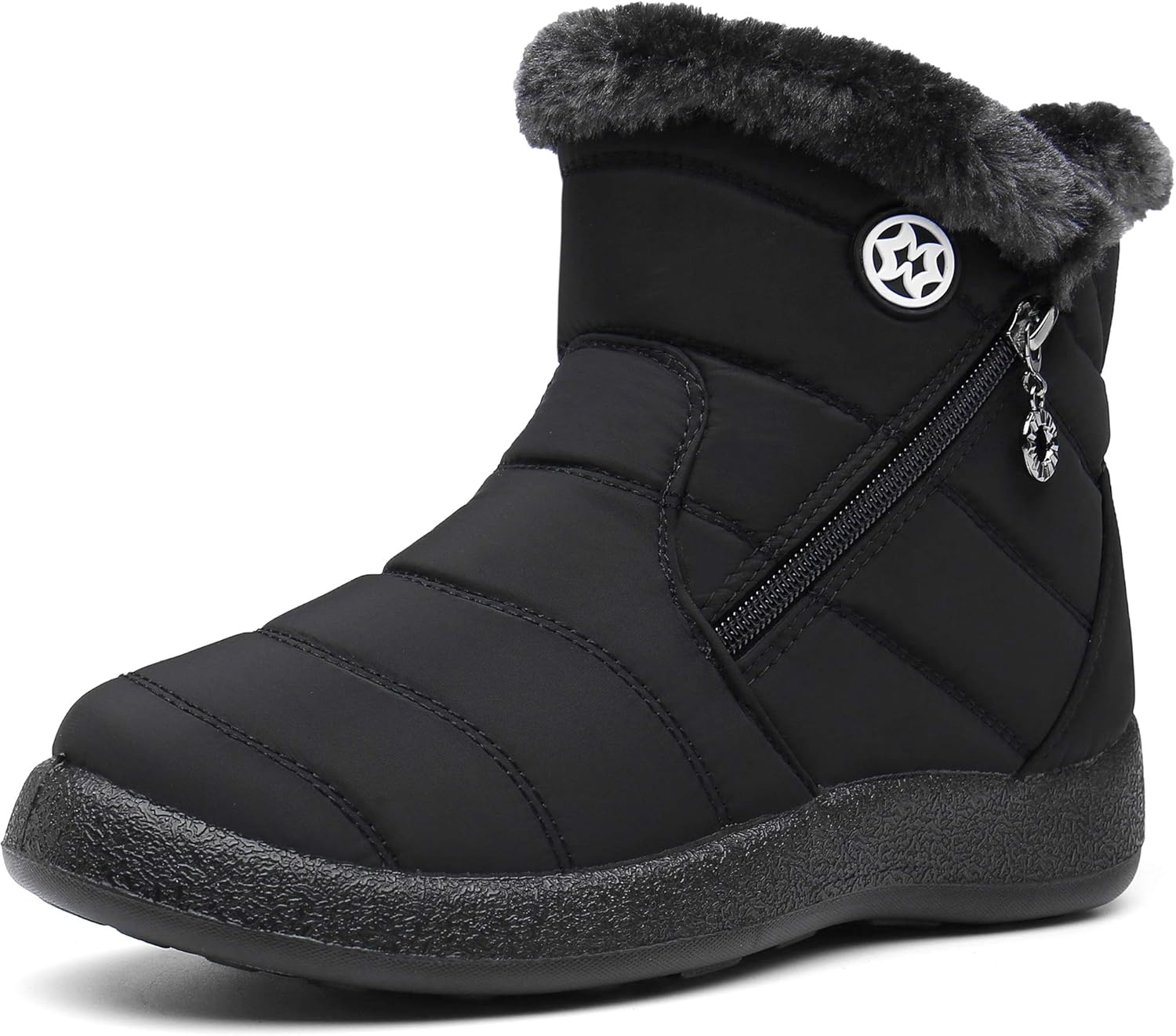 Gaatpot Women Winter Warm Snow Boots Ladies Slip On Water-resistant Outdoor Fur...