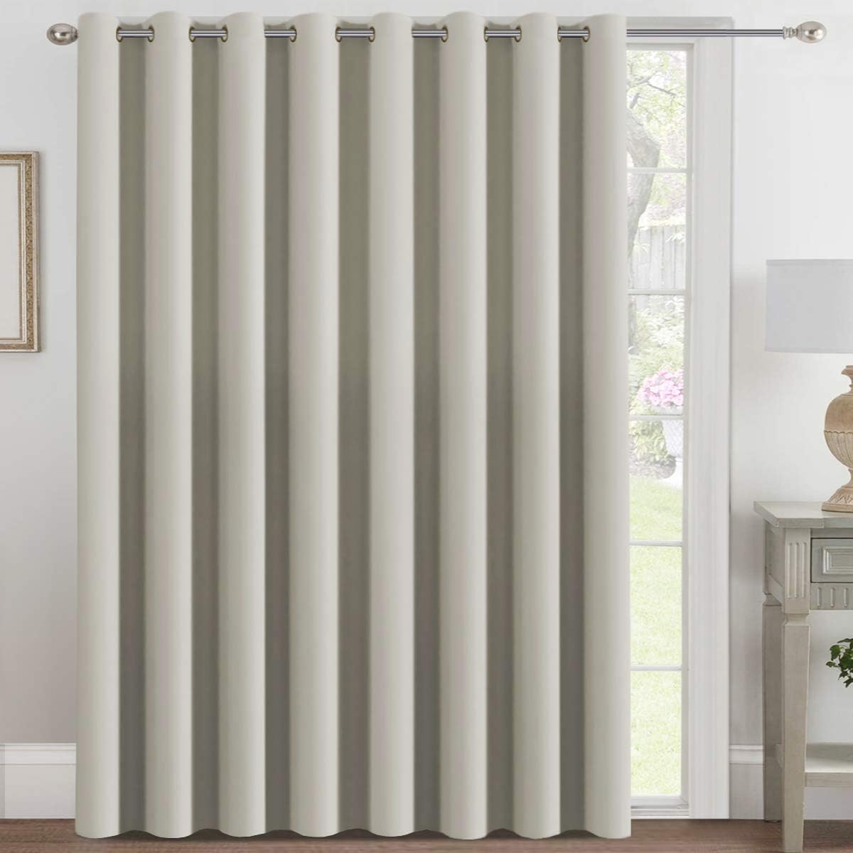 H.VERSAILTEX Blackout Patio Curtains 100 x 96 Inches for Sliding Door Extral Wid...
