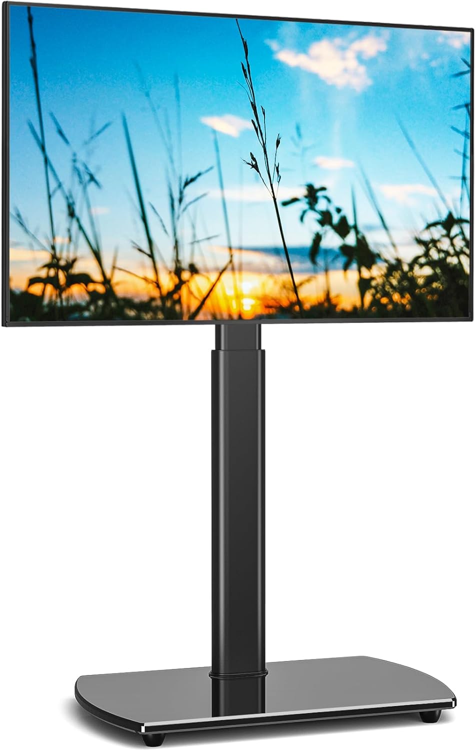 YOMT Universal TV Floor Stand with Apple TV/Roku Ultra Mount for 27-65 Inch LCD...