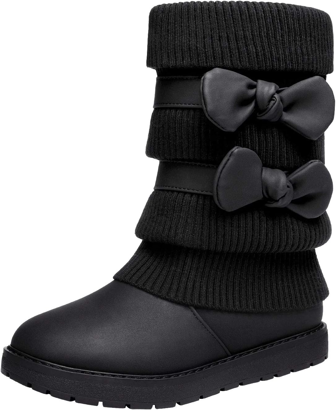 DREAM PAIRS Girl's Winter Snow Boots Faux Fur Lined Mid Calf Shoes 2 Little Kid...