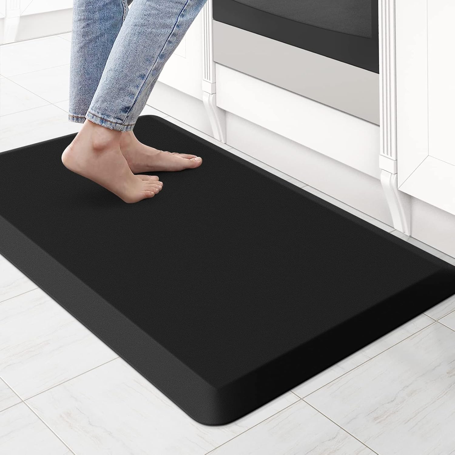 KitchenClouds Kitchen Mat Cushioned Anti Fatigue Kitchen Rug Non Slip Standing M...