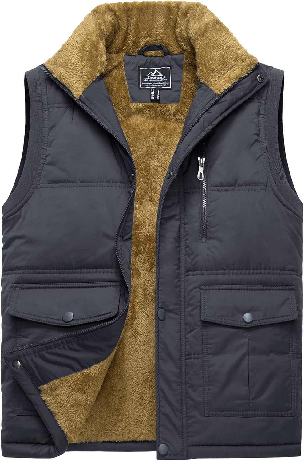 TACVASEN Men's Gilet Fleece Body Warmer Winter Windproof Gilets Thermal Outerwea...