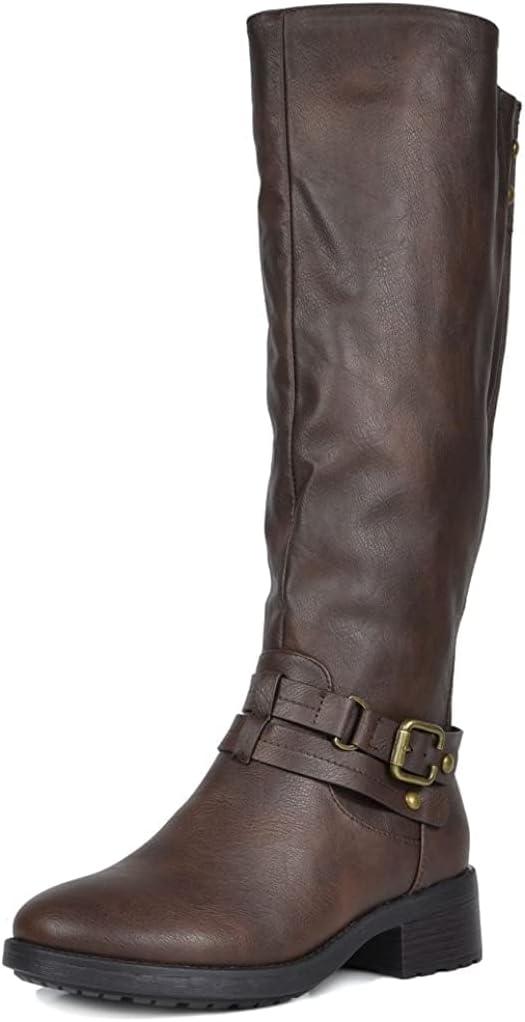 DREAM PAIRS Women's Knee High Winter Boots 9.5 Brown