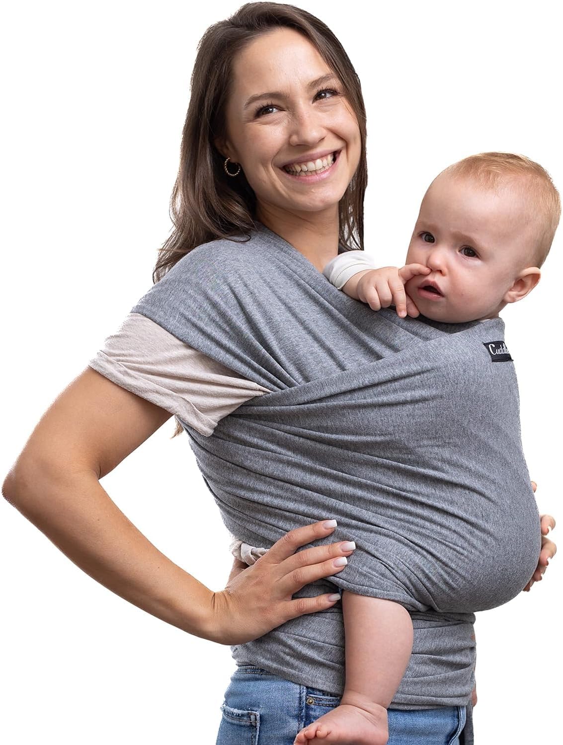 CuddleBug Baby Wrap - Hands-Free Baby Wrap Carrier - Soft & Stretchy Wrap - Baby...