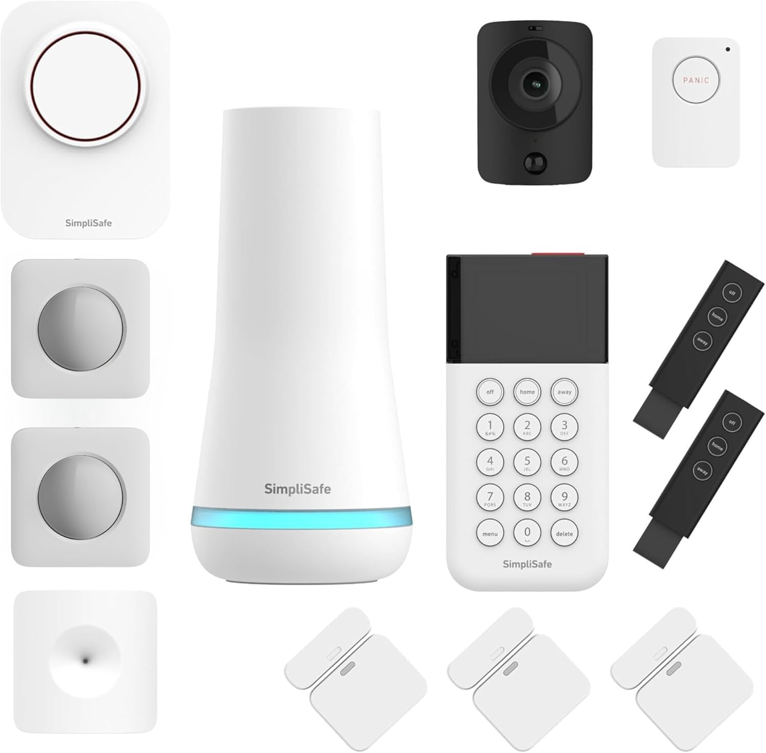 SimpliSafe Home Security System | 13 Piece Home Security Camera & Alarm System w...