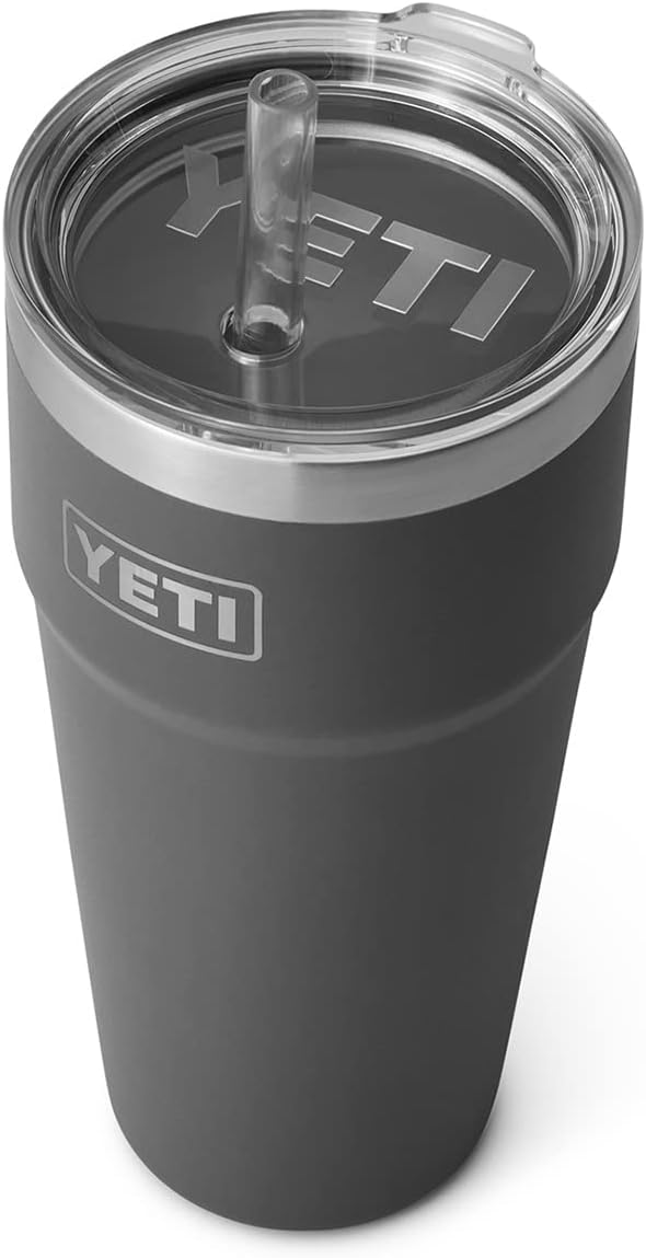 YETI Rambler 26 oz Straw Cup, Vacuum Insulated, Stainless Steel with Straw Lid C...