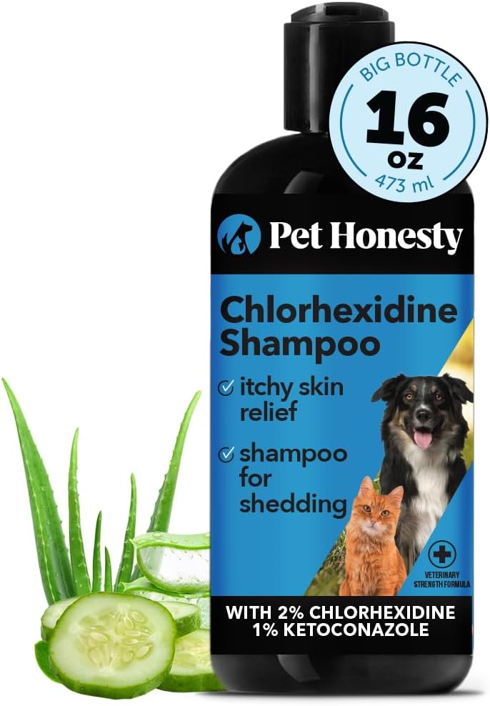 Pet Honesty Chlorhexidine Cat & Dog Shampoo, for Allergies, Itching, Dog Skin an...